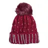 Pom Pom Rhinestone Cap (Multiple Colors)