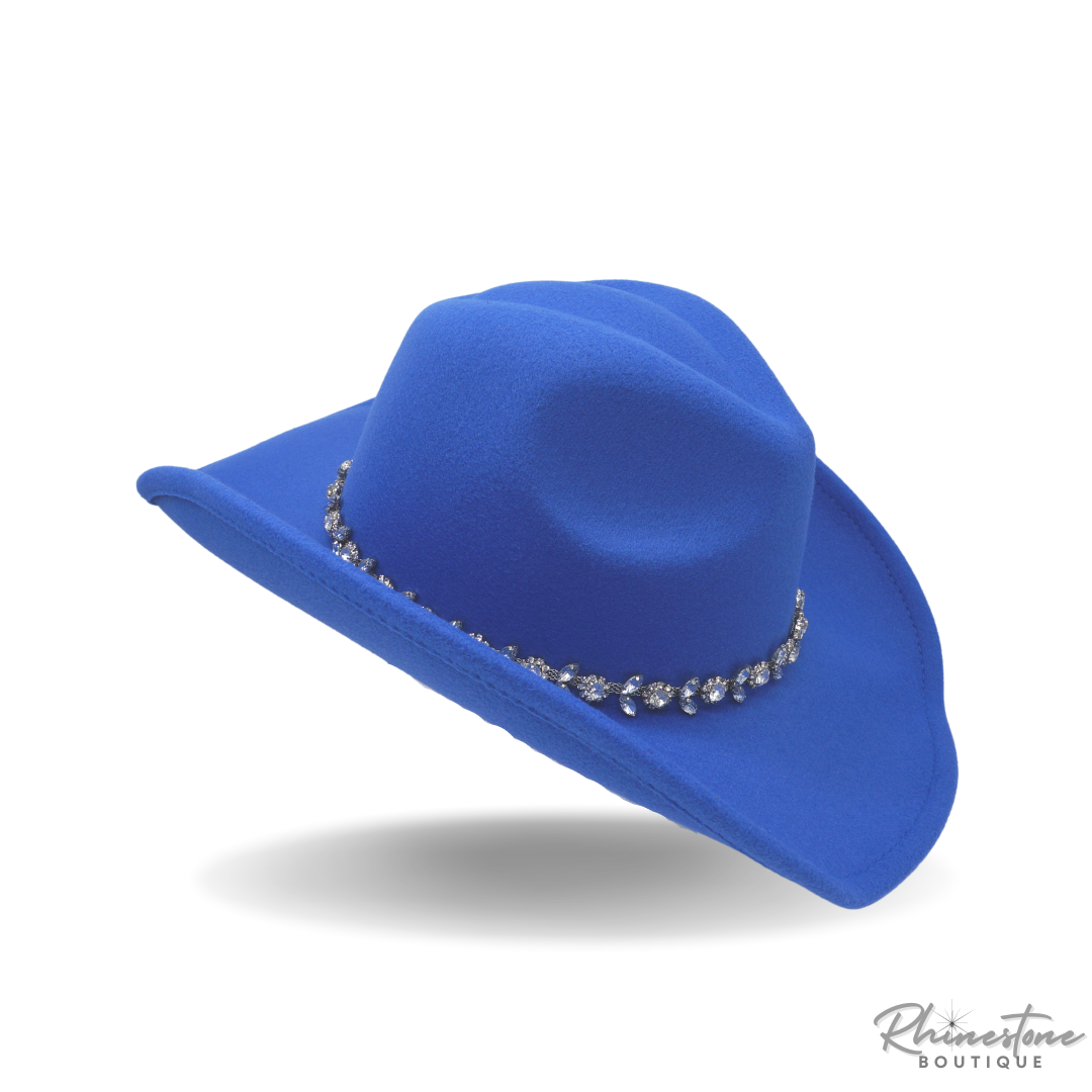 Rhinestone Cowgirl Hat (Multiple Colors)