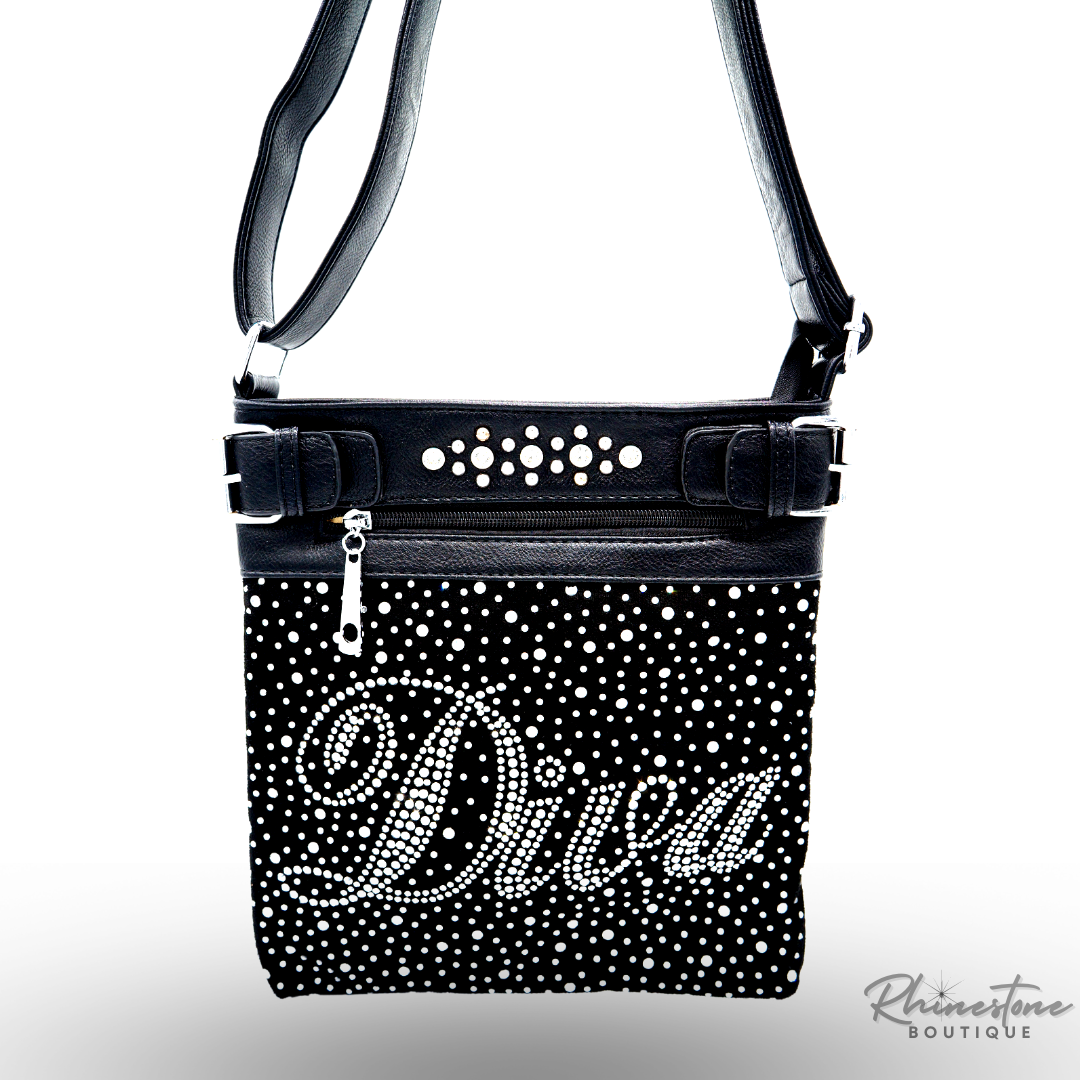 Rhinestone cross purse sale