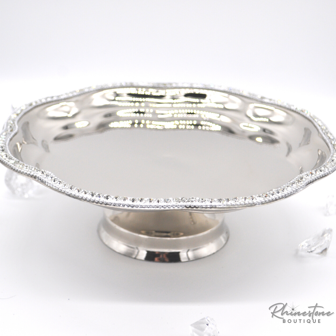 Silver Rhinestone Tray