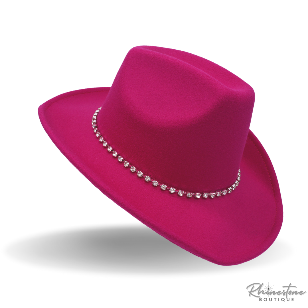 Rhinestone Cowgirl Hat (Multiple Colors)