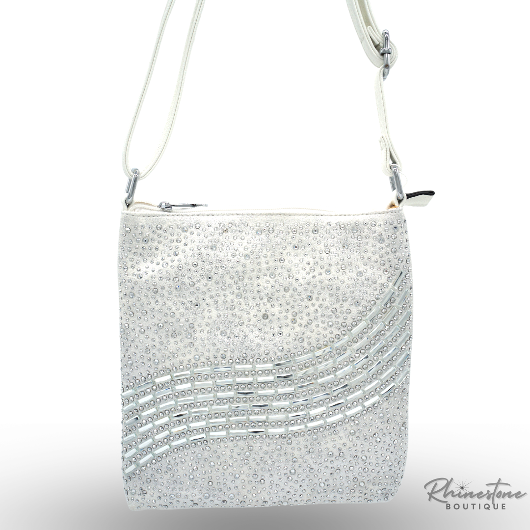 Rhinestone Purse White