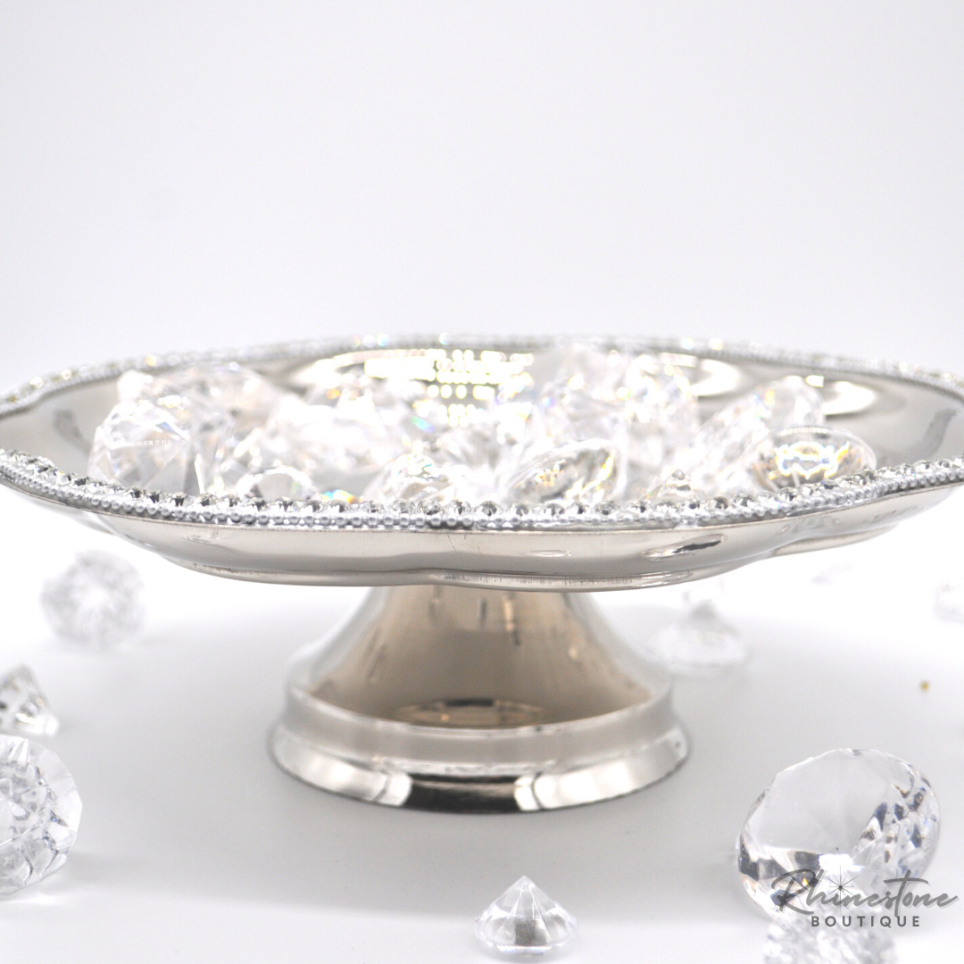 Silver Rhinestone Tray