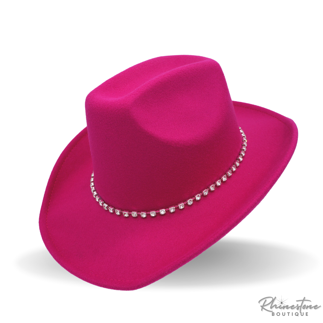 Rhinestone Cowgirl Hat (Multiple Colors)