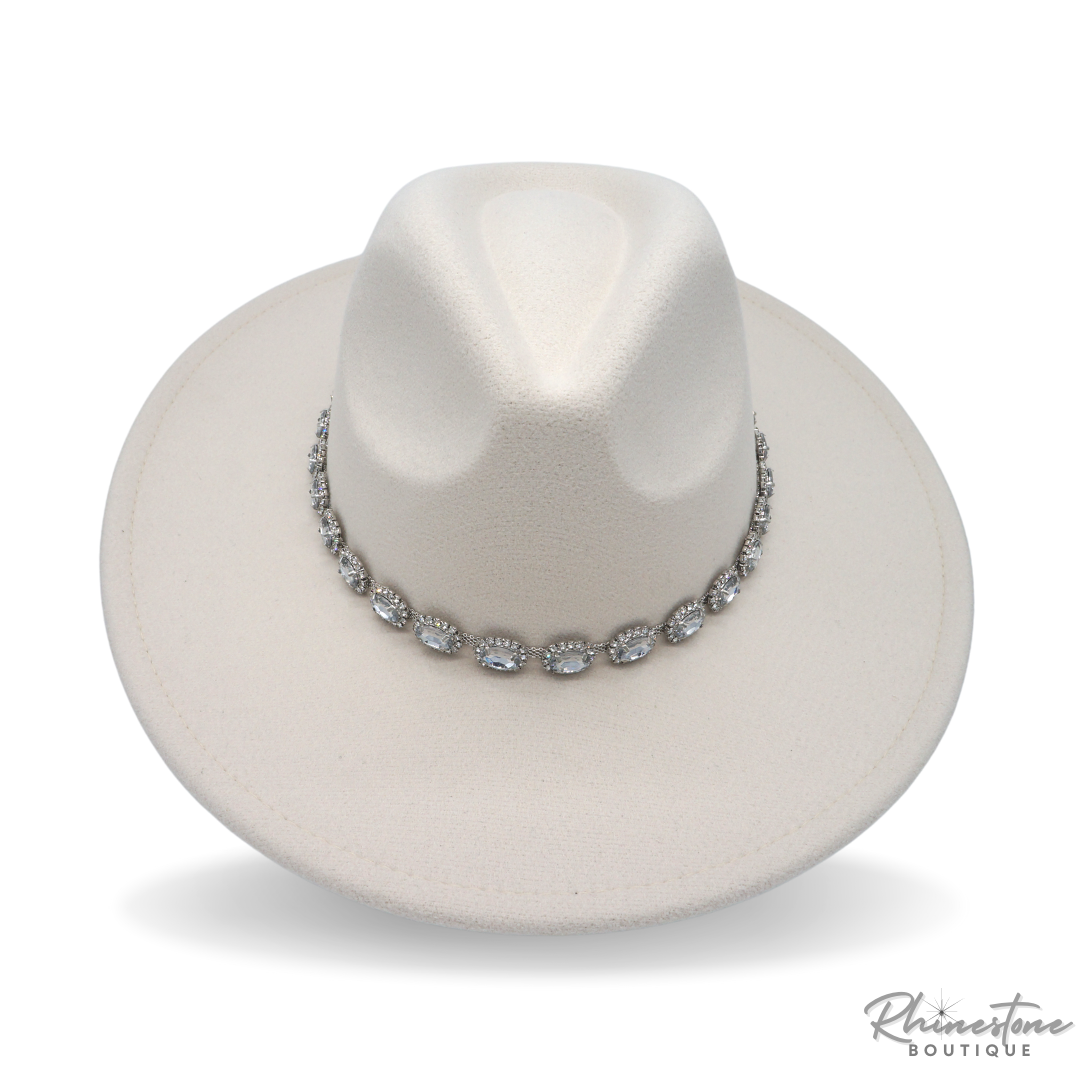Crystal Rhinestone Fedora Hat (Multiple Colors)