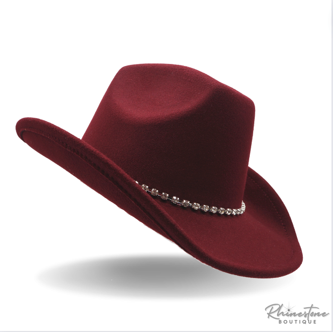 Rhinestone Cowgirl Hat (Multiple Colors)